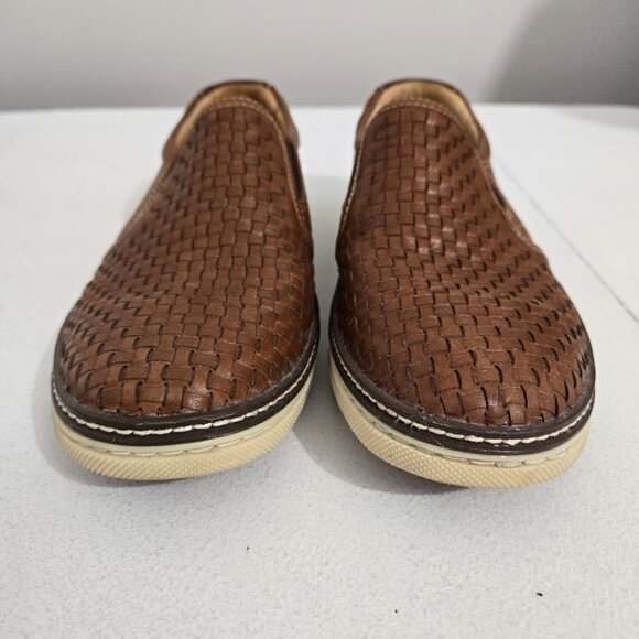 Johnston & Murphy Mens McGuffey Brown Woven Slip-On Shoes Sz 8.5M Leather Preppy main image 9